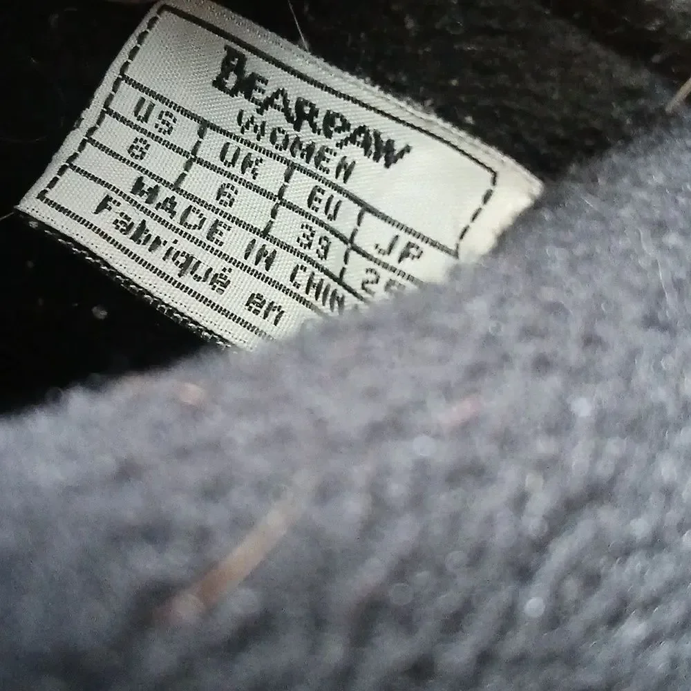 BEARPAW Katy Women’s Black Waterproof Boot Sz 8 EUC